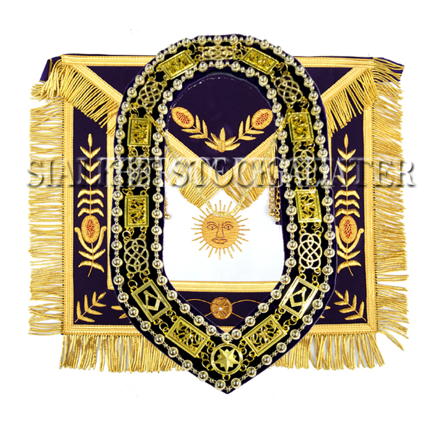 Grand Lodge Officer Apron and Chain Collar